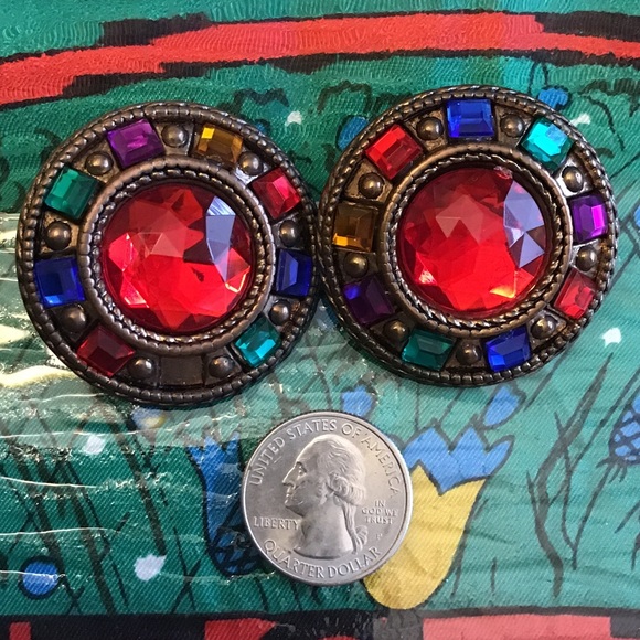 Clip earrings. Vintage - Picture 5 of 5